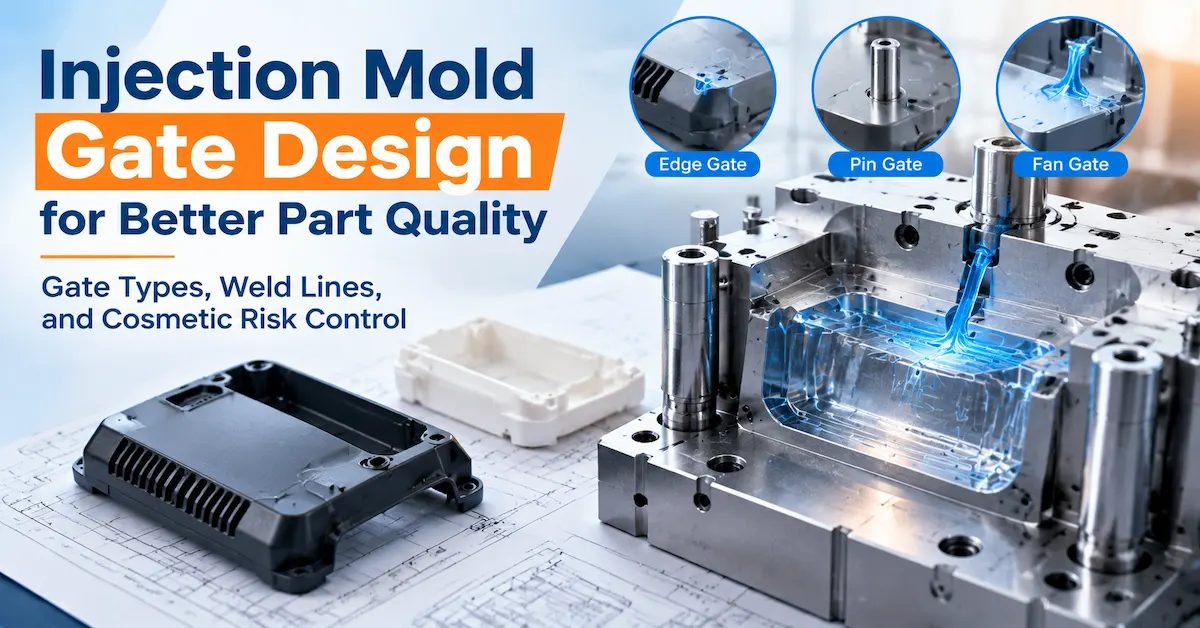 Injection Mold Gate Design for Better Part Quality: Gate Types, Weld Lines, and Cosmetic Risk Control